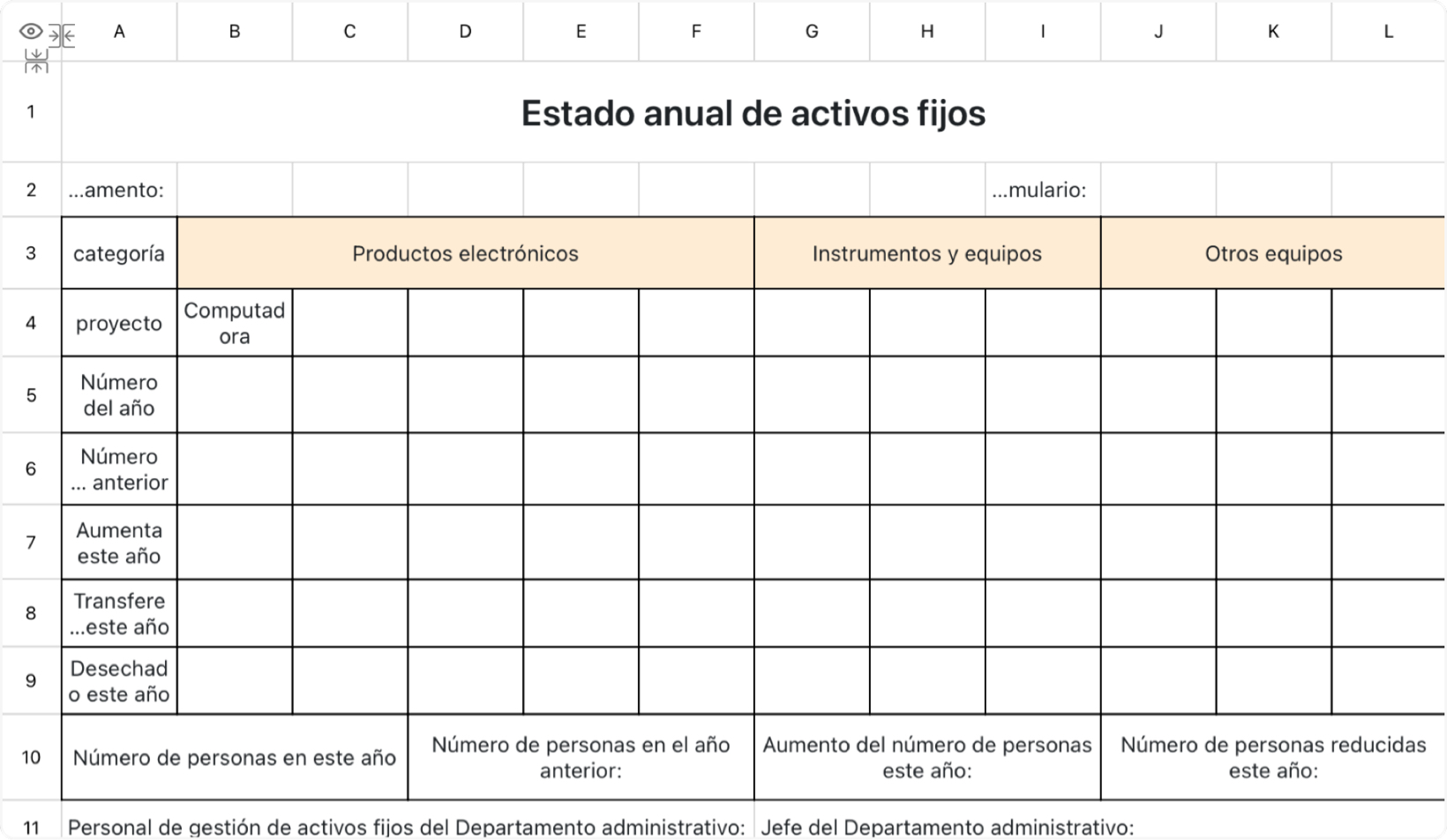 Estado anual de activos fijos